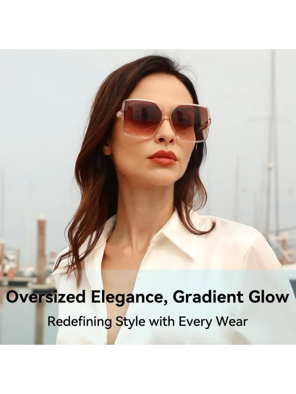 Trendy Oversized Square Sunglasses for Women | Large Wide Fashion Shades